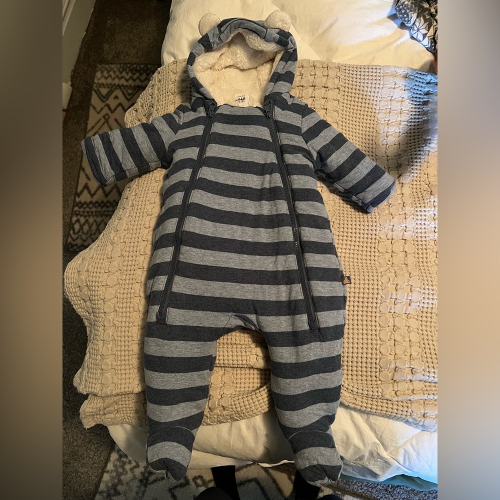 Baby Gap 3-6 months Sherpa lined full body suit